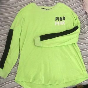 PINK neon green shirt